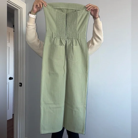 Strapless Green Dress - Picture 2 of 5